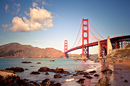 San Francisco - overlooking the Golden Gate bridge at Cavallo Point